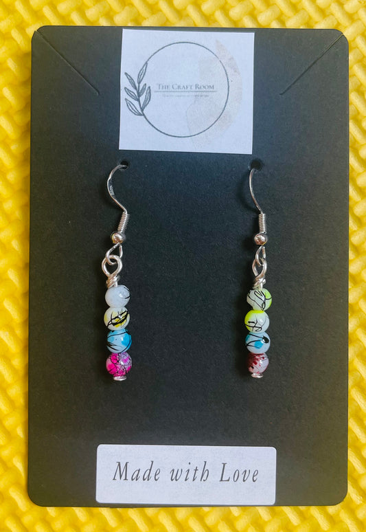 Colourful Lamp Work Earrings