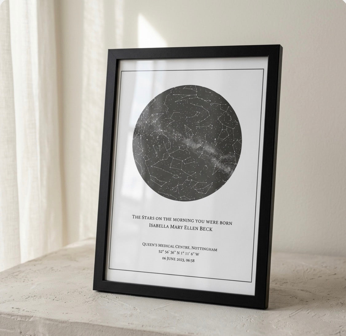 Star Map Personalised Frame Gift