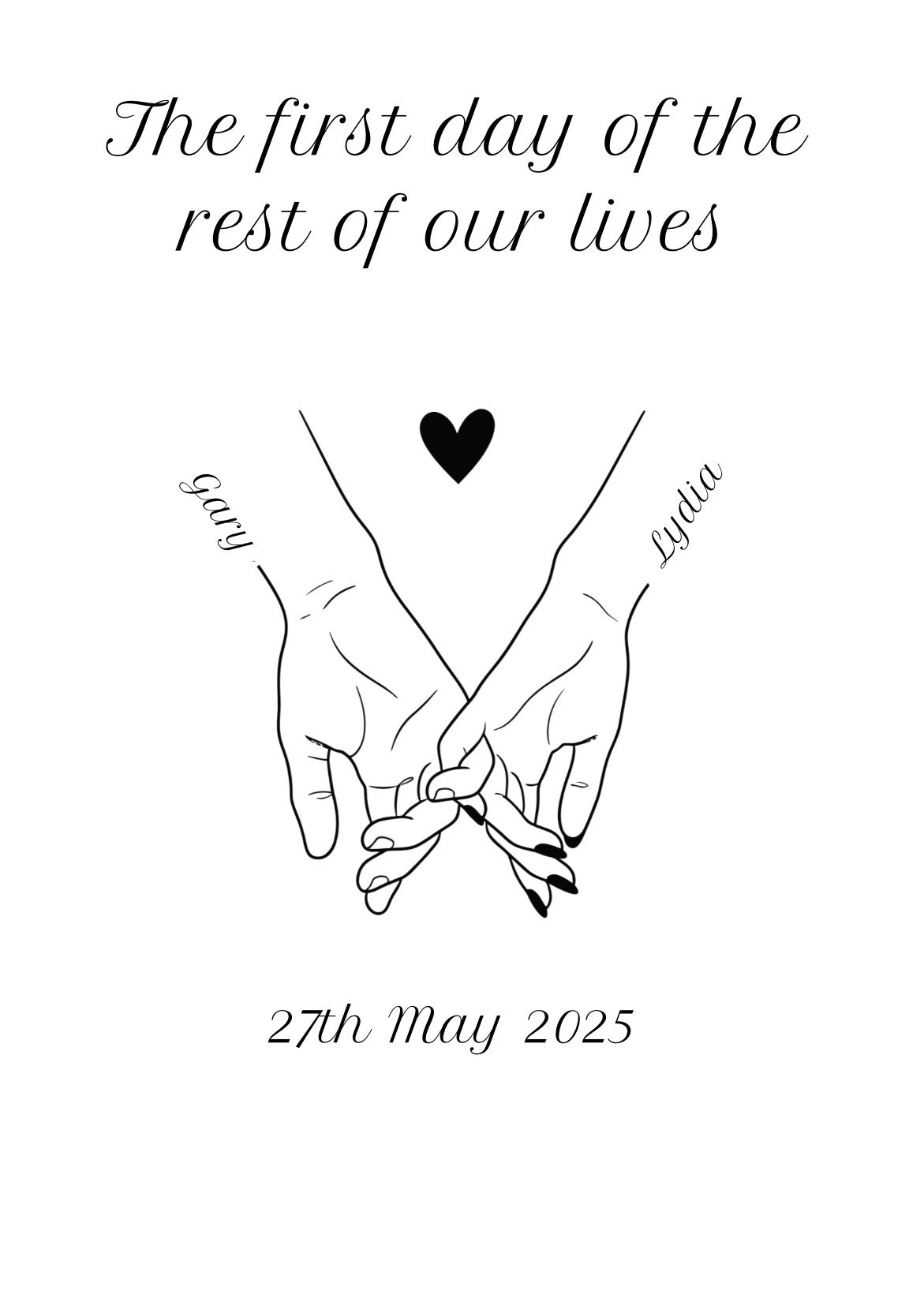 Personalised Couple Line Art Frame