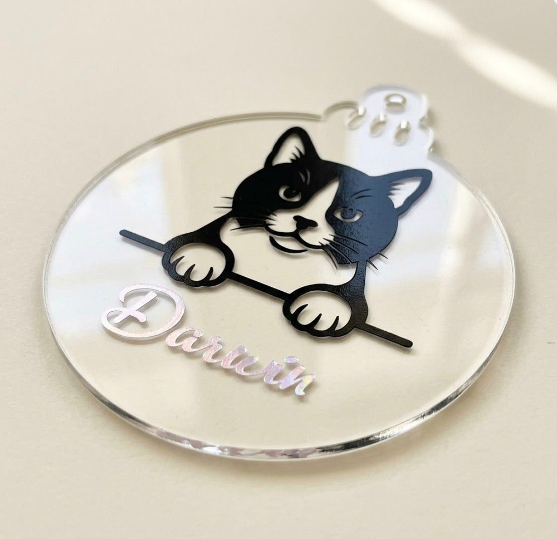Personalised Cat Christmas Decorations
