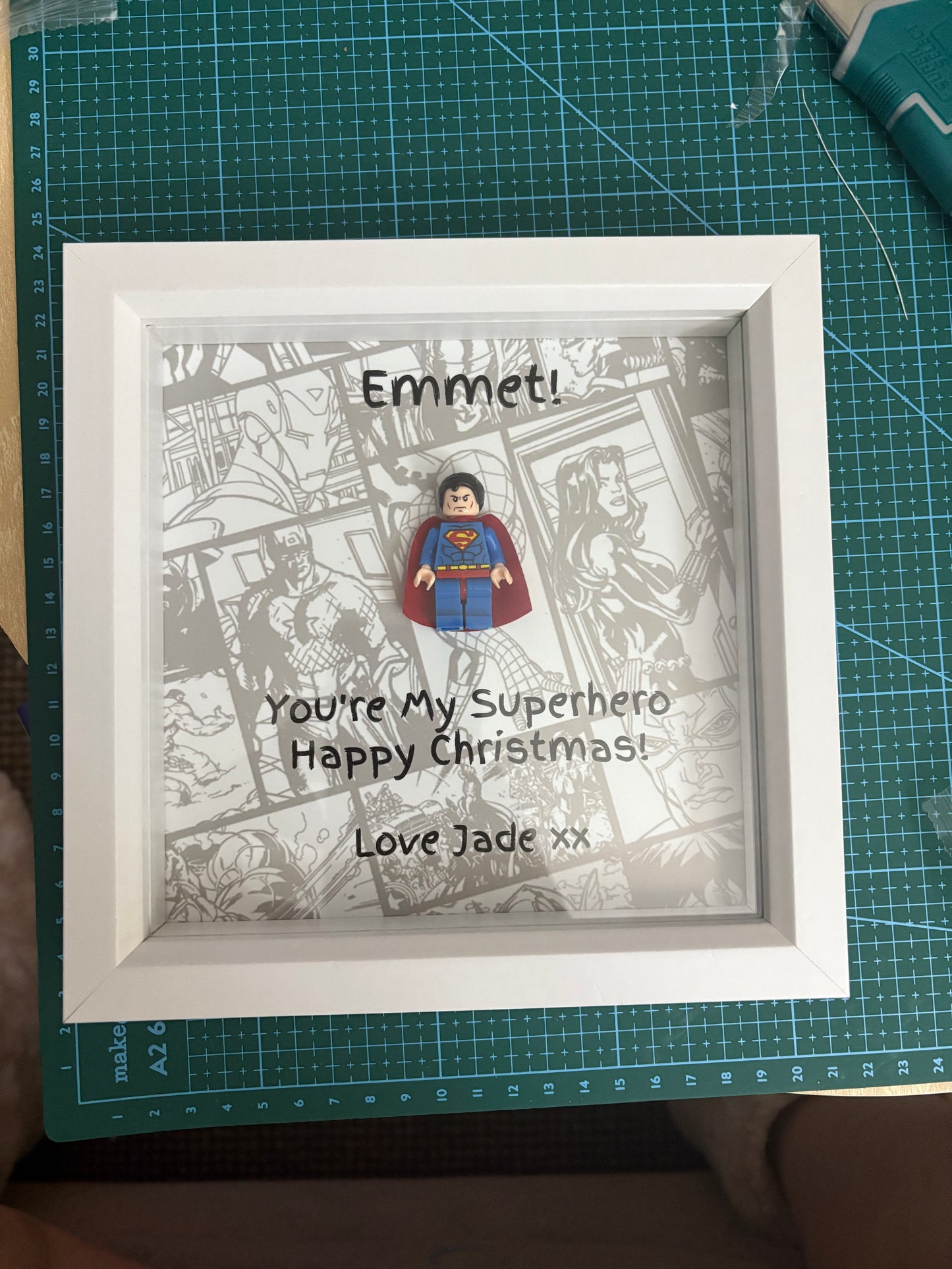 Superhero Figure Box Frame
