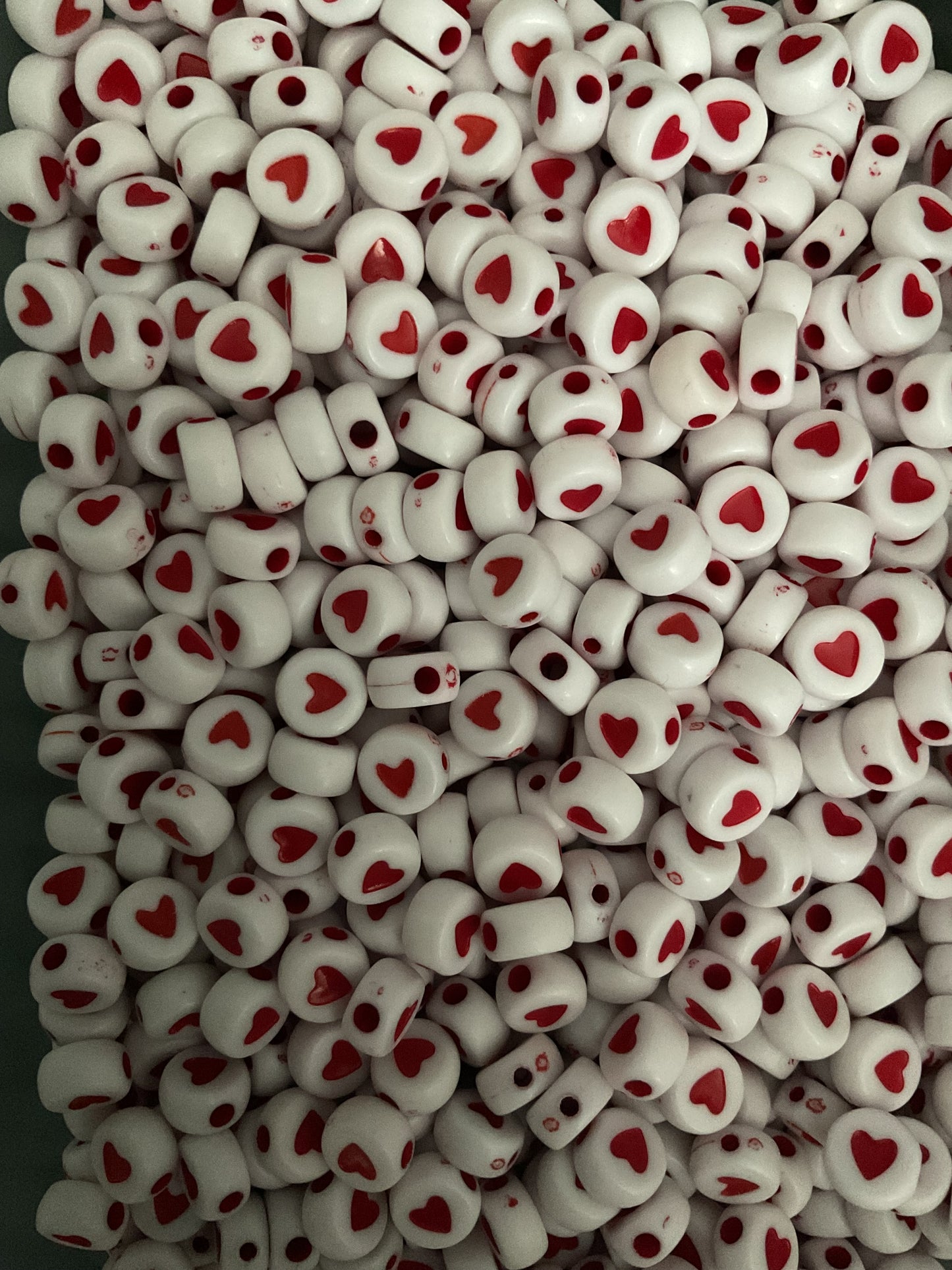 Red Heart Coin Beads