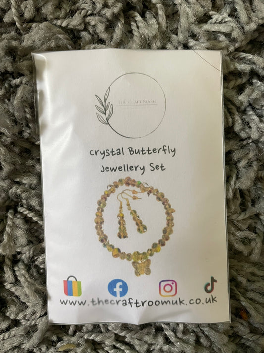 Crystal Butterfly Jewellery Set