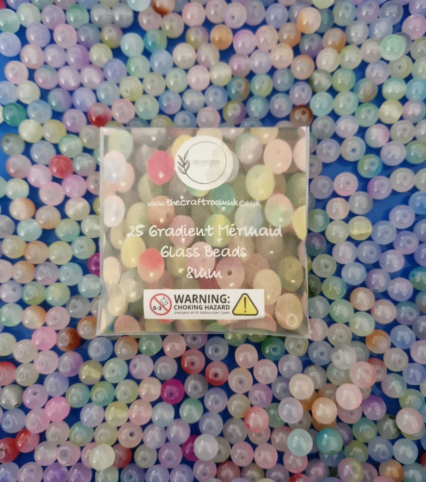Gradient Mermaid Glass Beads