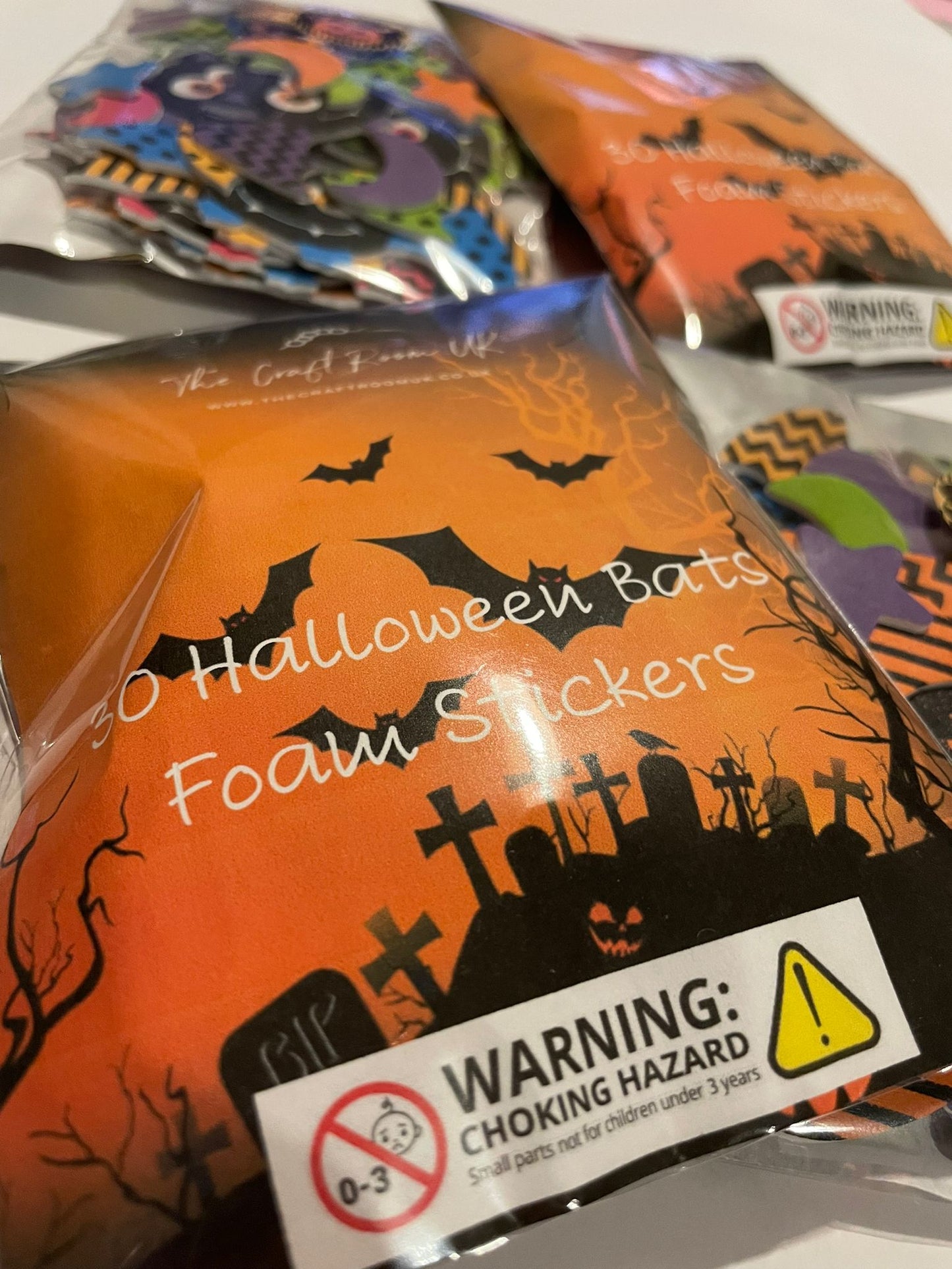 Halloween Bat Foam Stickers