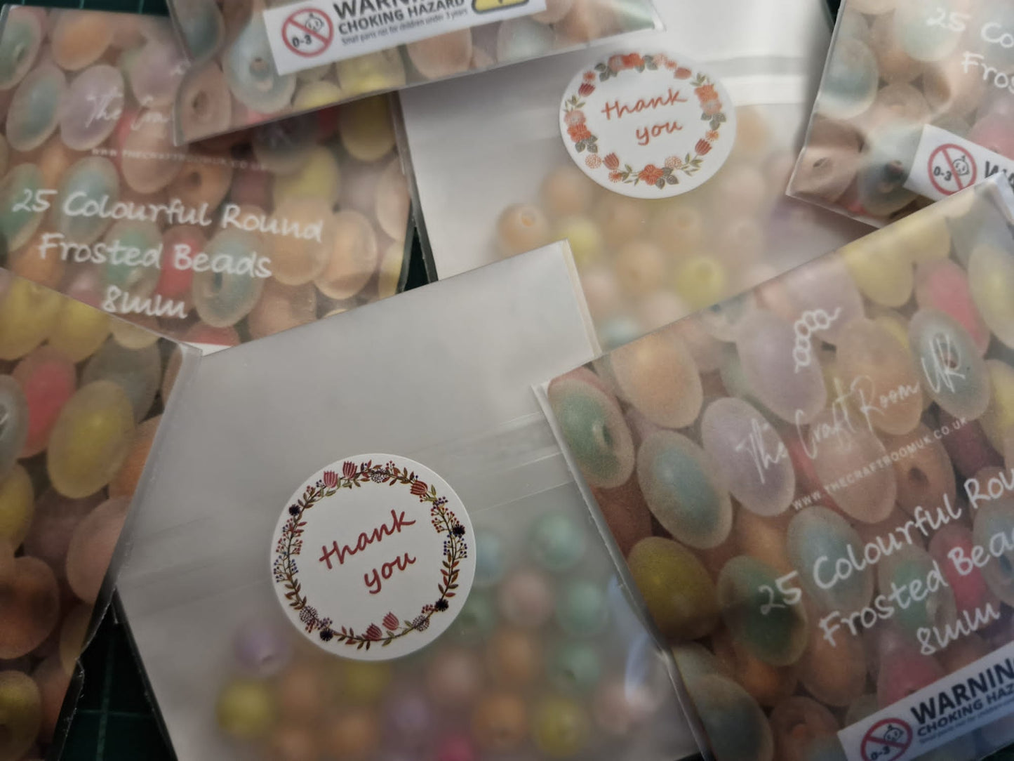 Colourful Round Frosted Beads