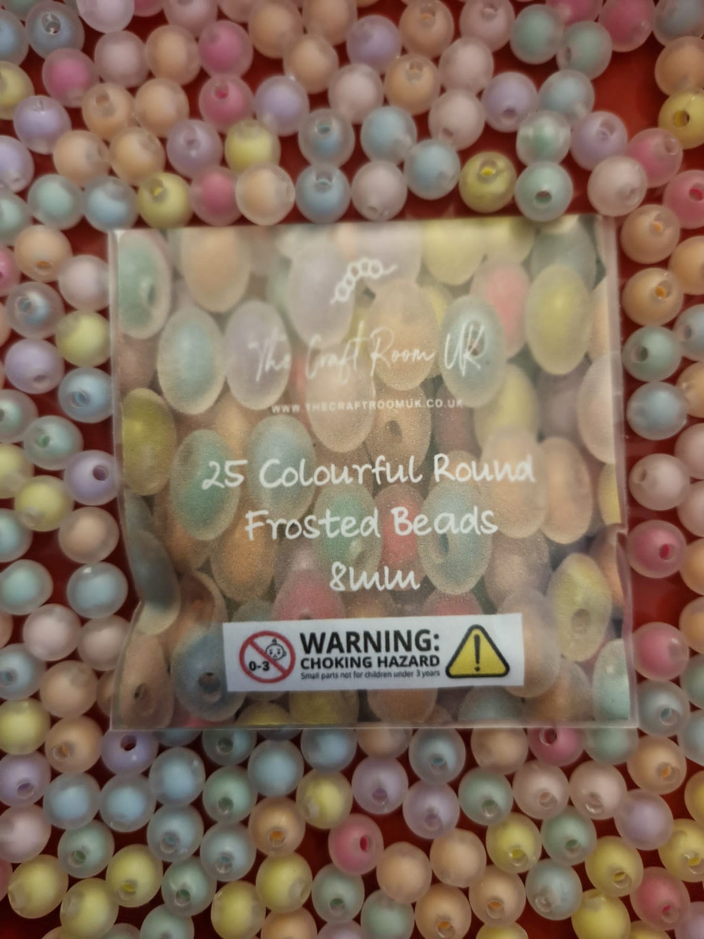 Colourful Round Frosted Beads
