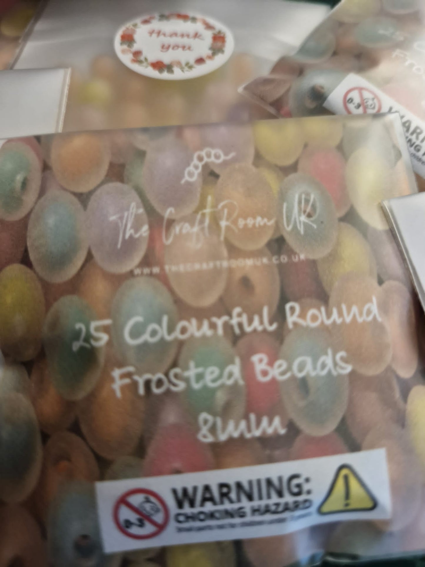 Colourful Round Frosted Beads