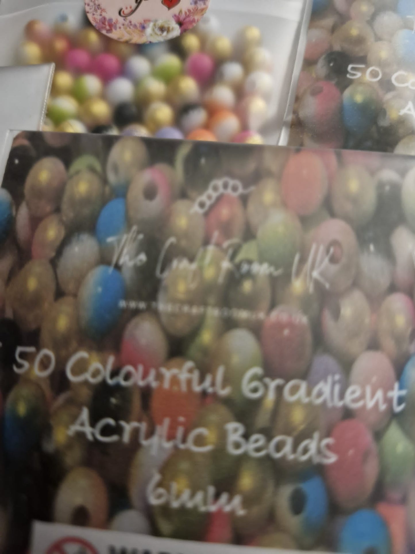 Colourful Gradient Acrylic Beads