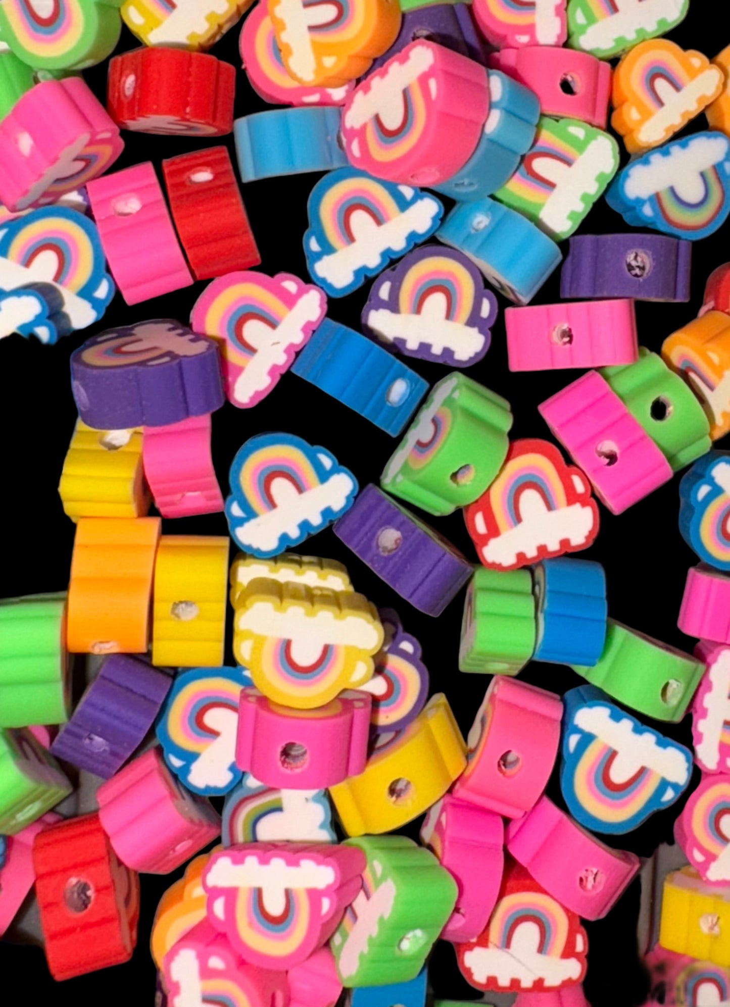 Rainbow Polymer Clay Beads