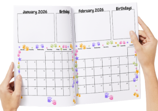 Personalised Booklet Calendar 2026