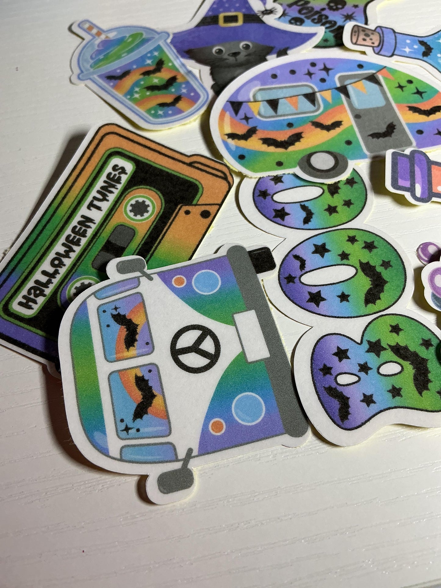 Self Adhesive Hippy Style Halloween Themed Stickers