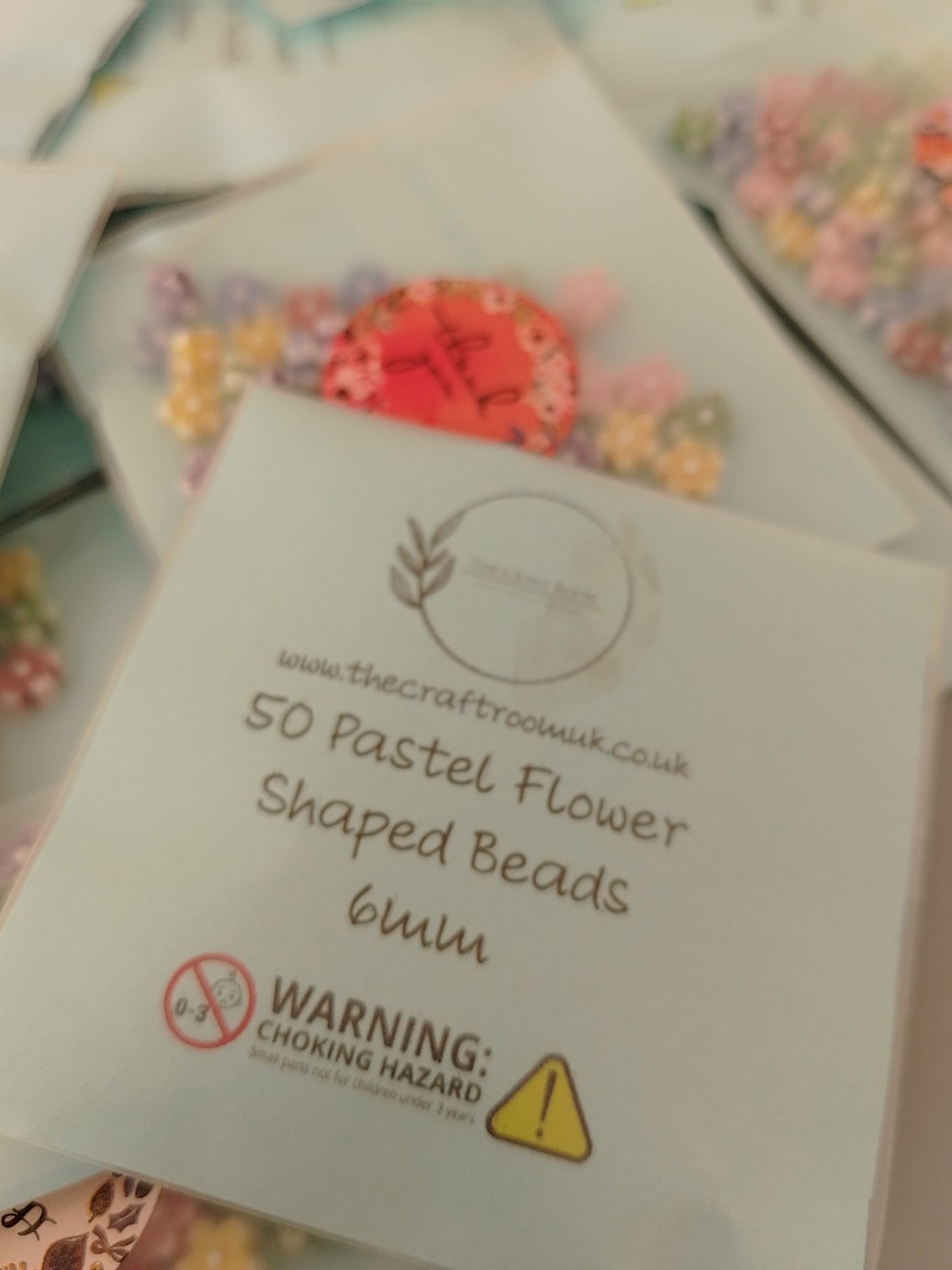 Pastel Flower Shaped Beads - The Craft Room UK