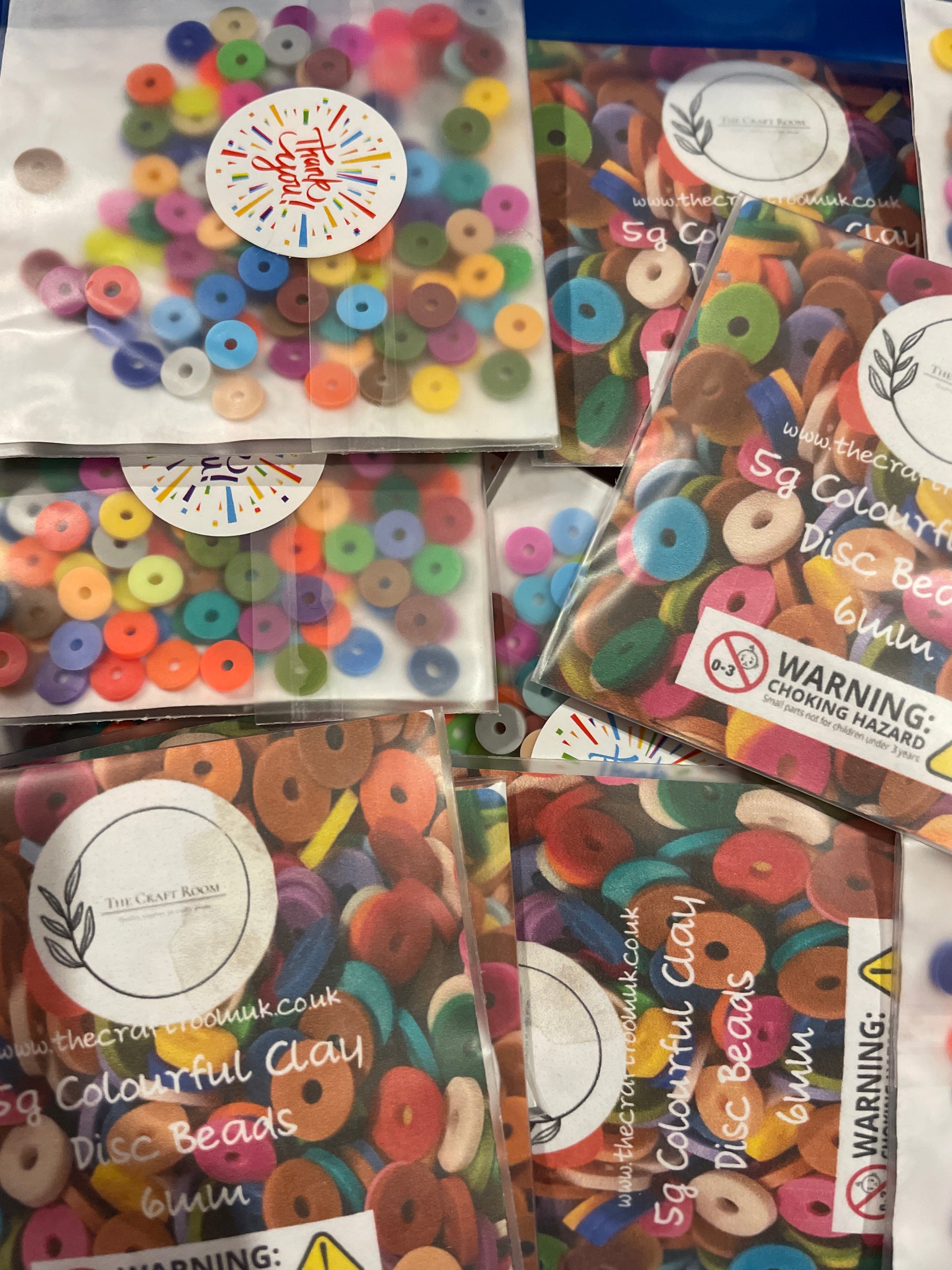 Colourful Clay Disc Beads - The Craft Room UK