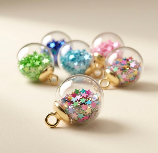 Colourful Glass Christmas Bauble Beads