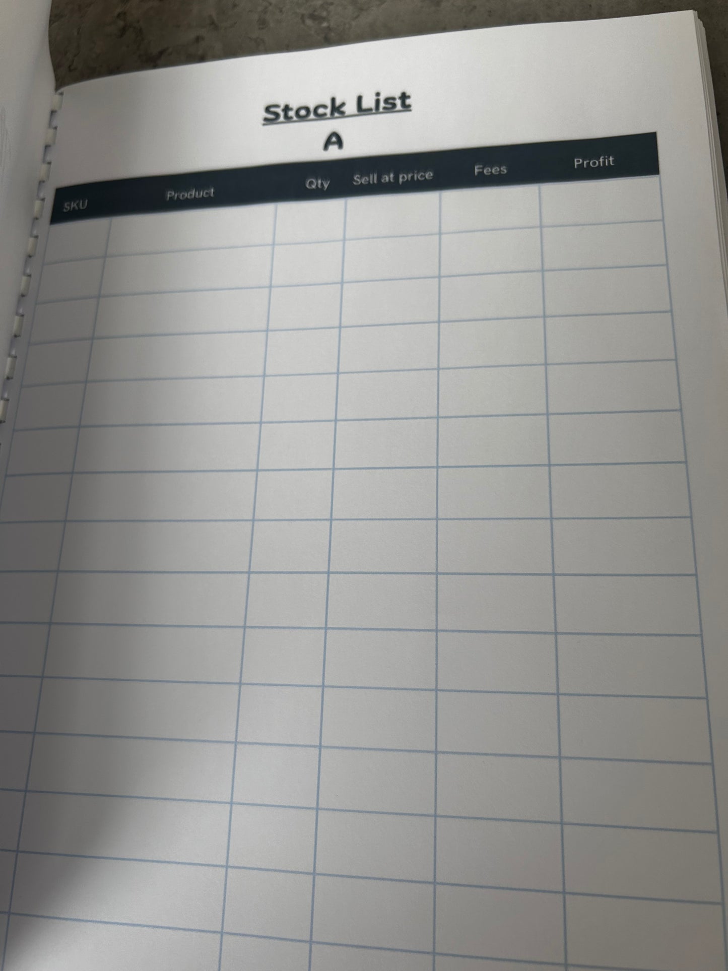 Customisable Business ledgers