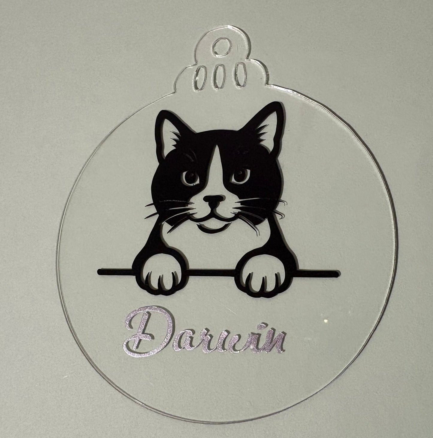 Personalised Cat Christmas Decorations