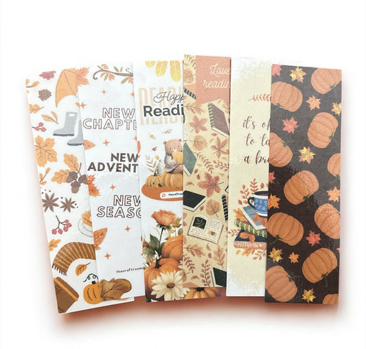 Autumn Themed Laminated Bookmarks