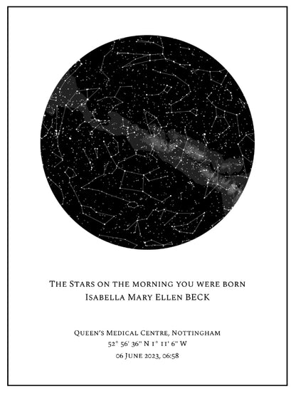 Star Map Personalised Frame Gift