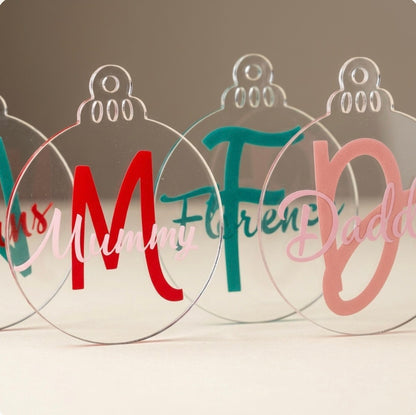 Personalised Name Christmas Tree Decorations