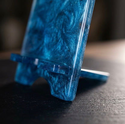 Best Dad Ever Blue Galaxy Resin Phone Holder
