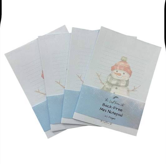 Mini Christmas Notepad - Snowman