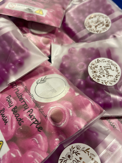 Mulberry Purple Pony Beads