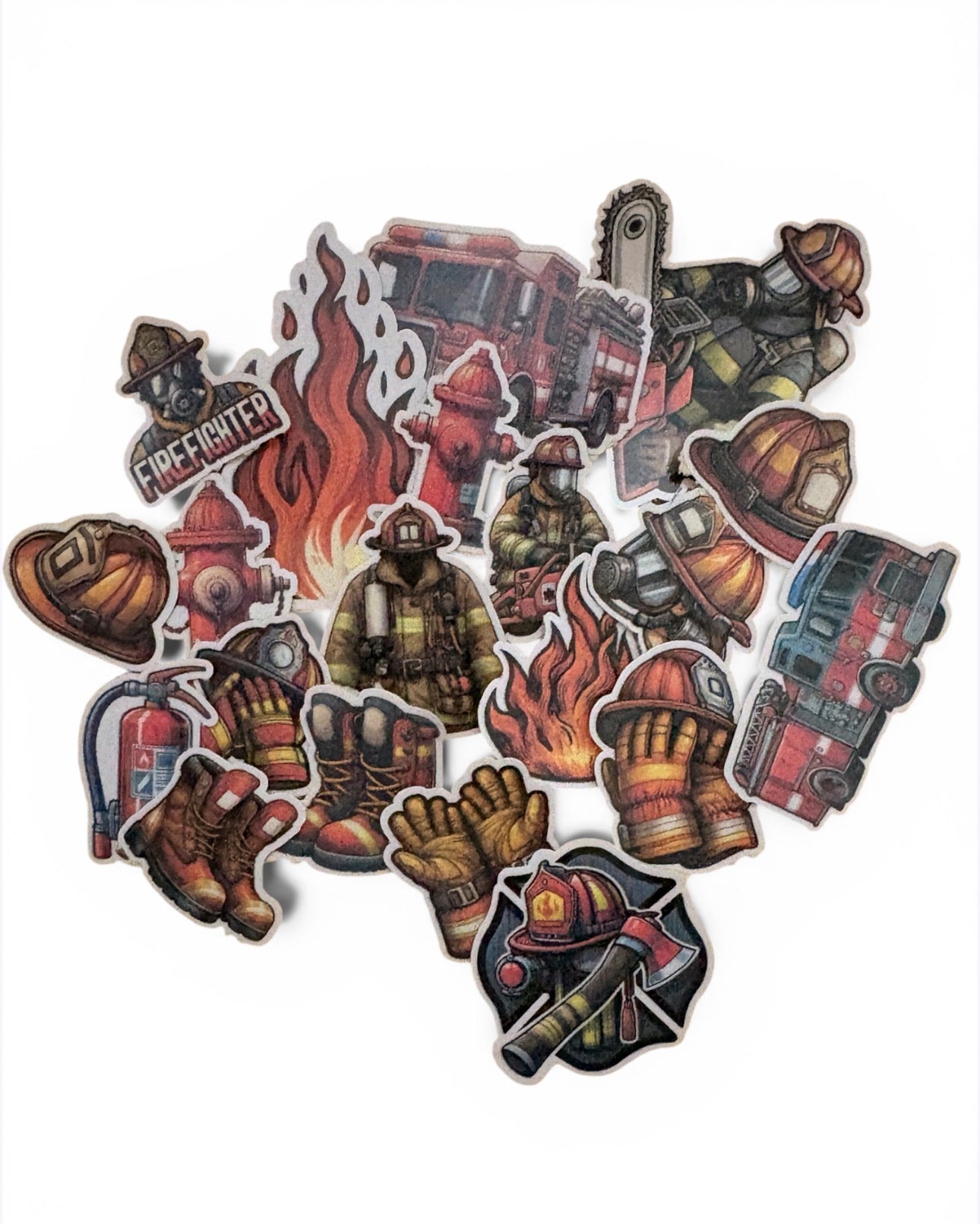 Firefighter Self Adhesive Stickers
