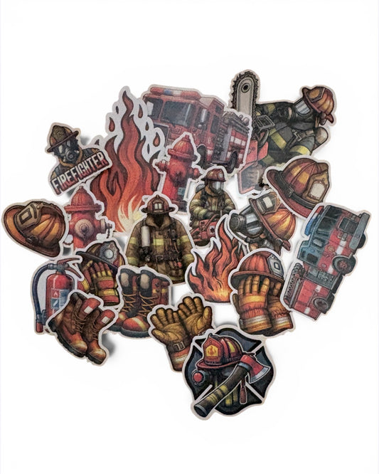 Firefighter Self Adhesive Stickers