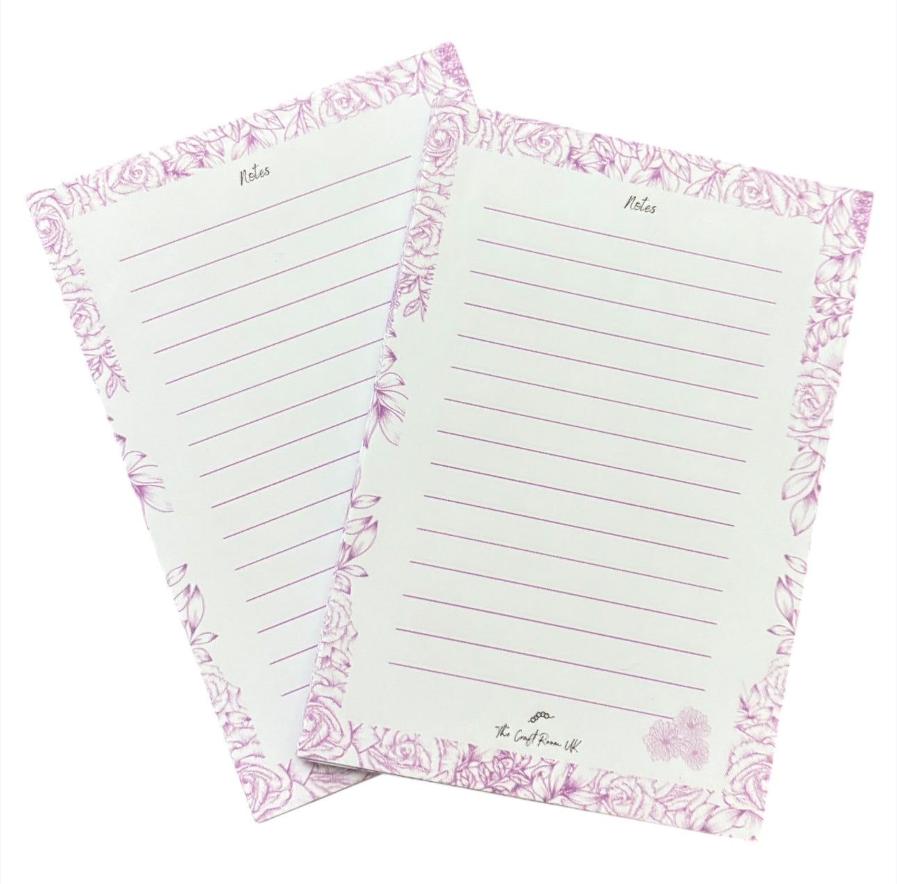 Mini Notepad - Purple Roses