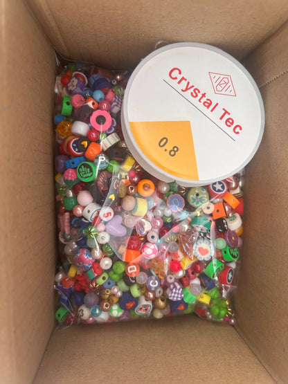 500g Bead Confetti with elastic Cord