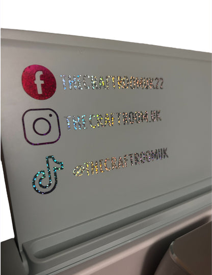 Custom Holographic Social Media Vinyl Stickers