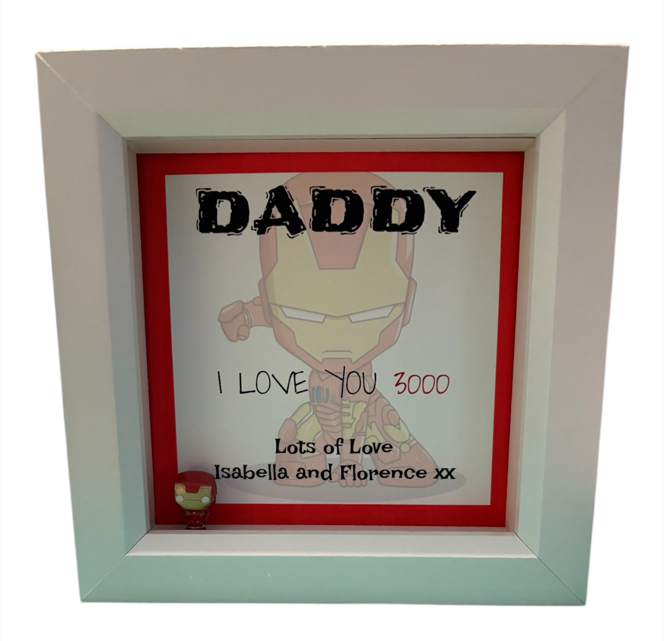 Personalised Superhero Mini-Figure Box Frame - Small