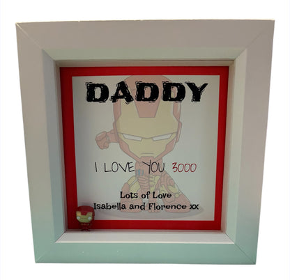 Personalised Superhero Mini-Figure Box Frame - Small