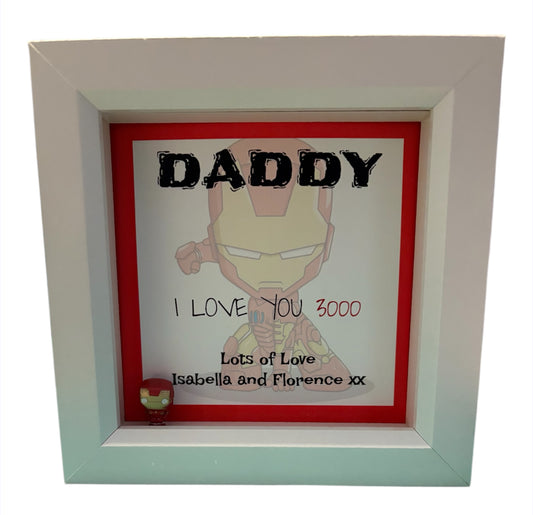 Personalised Superhero Mini-Figure Box Frame - Small