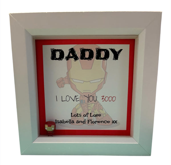 Personalised Superhero Mini-Figure Box Frame - Small