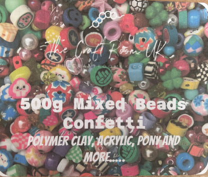 500g Bead Confetti with elastic Cord