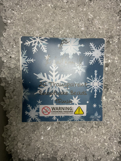 Transparent Snowflake Beads
