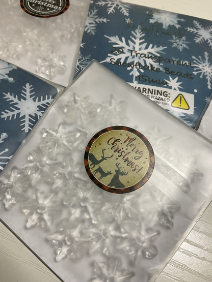 Transparent Snowflake Beads