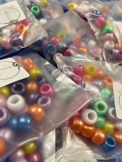 Mermaid Pearlised Pony Beads