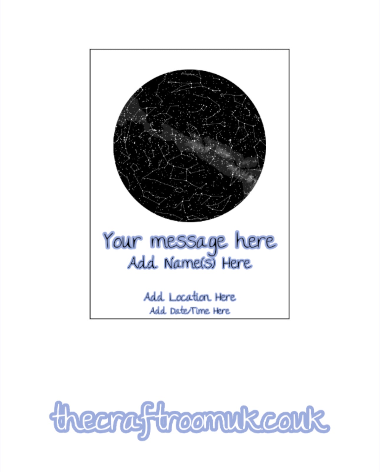 Star Map Personalised Frame Gift