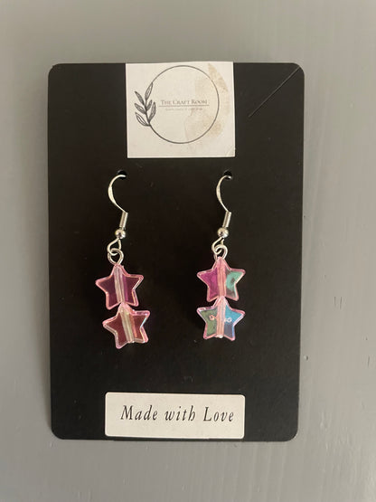 Iridescent Pink Earrings