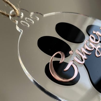 Personalised Paw Print Christmas Decorations
