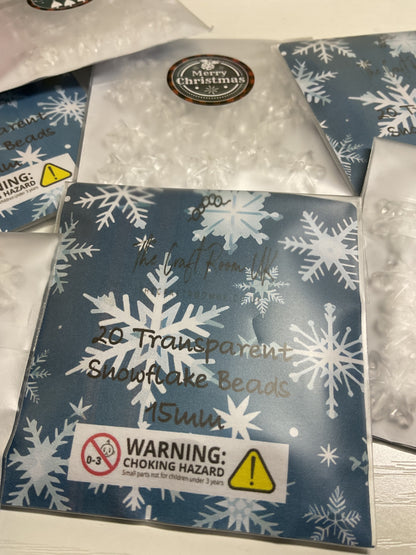 Transparent Snowflake Beads