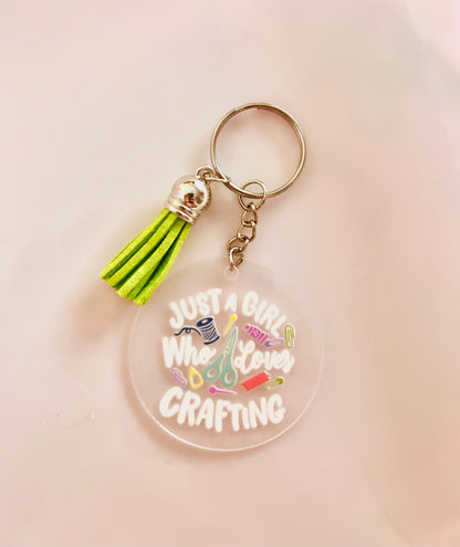 Cute craft lover Keyring