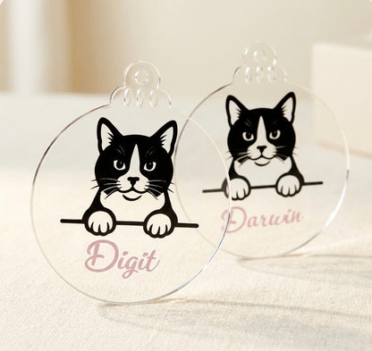 Personalised Cat Christmas Decorations