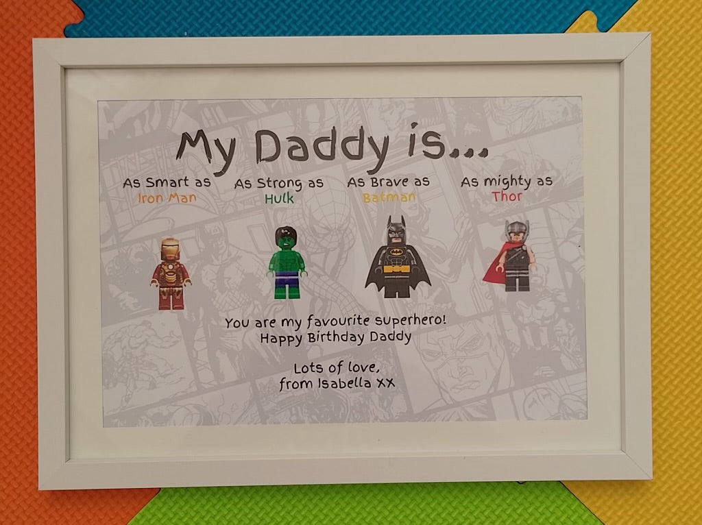 Personalised Superhero A4 Frame