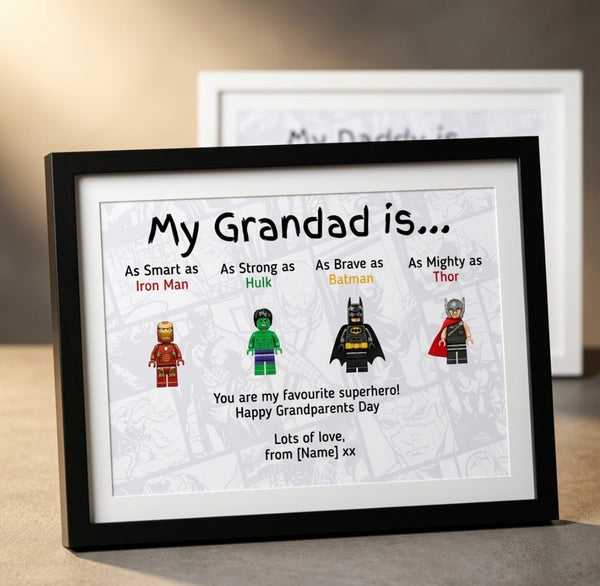Personalised Superhero A4 Frame
