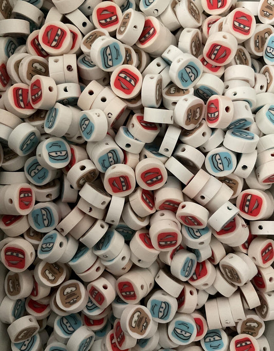 Cartoon Cars Clay Beads