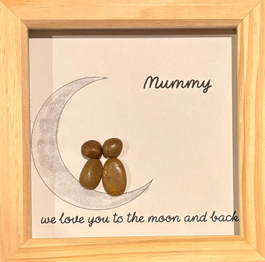 Love you to the moon Pebble Frame